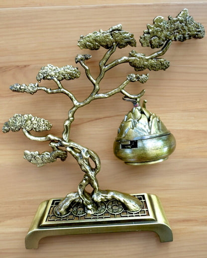 Elegantní kovový držák na vonné tyčinky Bonsai - možnost personalizace gravírováním na dárek