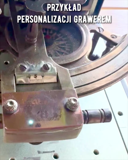 Sekstant Premium s kompasem Antický - možnost personalizace gravírováním