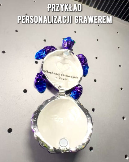 Magický poklad želvy - Schránka na šperky s možností personalizace gravírováním, dárek