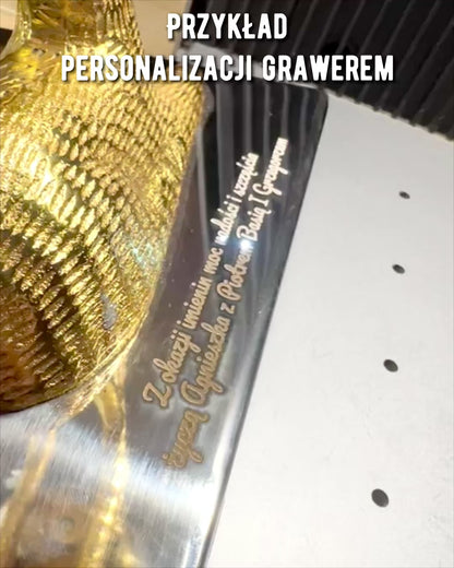 Dekorační misa "Troféum jelenů" – Ruční práce z Indie, personalizace gravírováním